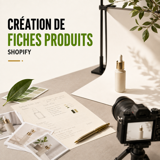 Création de fiches produits Shopify optimisées - service Shopivance