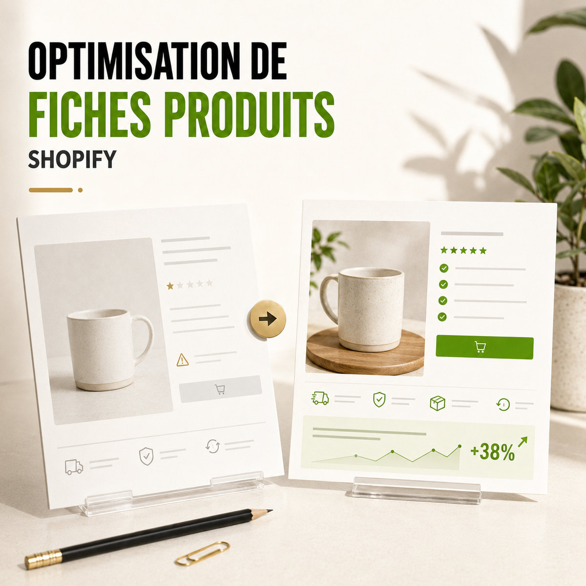 Optimisation de fiches produits Shopify existantes - service Shopivance